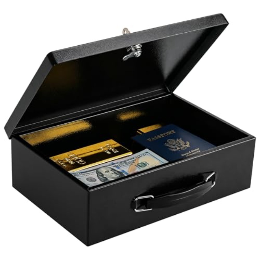 Fire Safe Document - Fireproof Document Box with Key Lock,