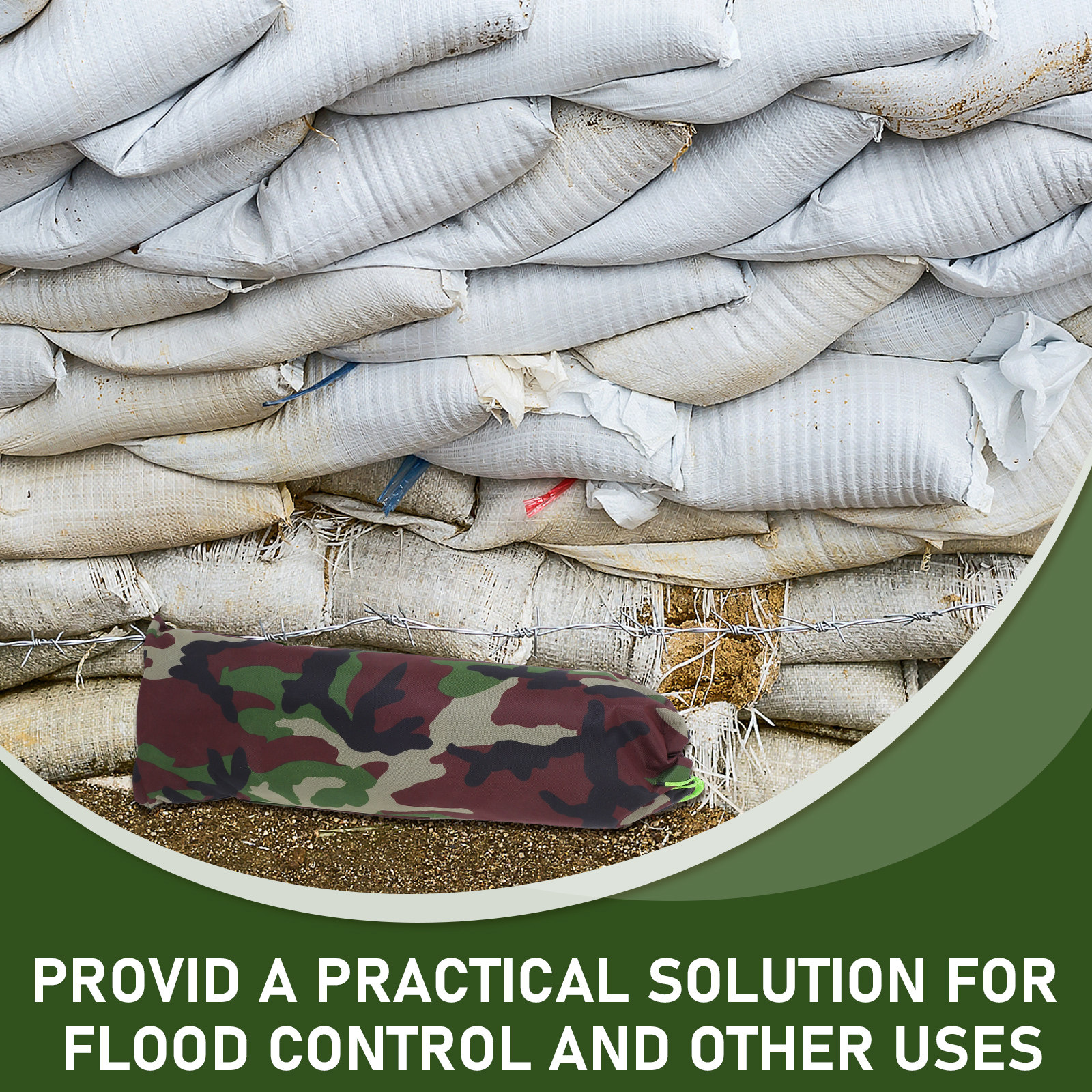 2Pcs Camouflage Flood Barrier  - Flood Barrier Bag recensie en prijs