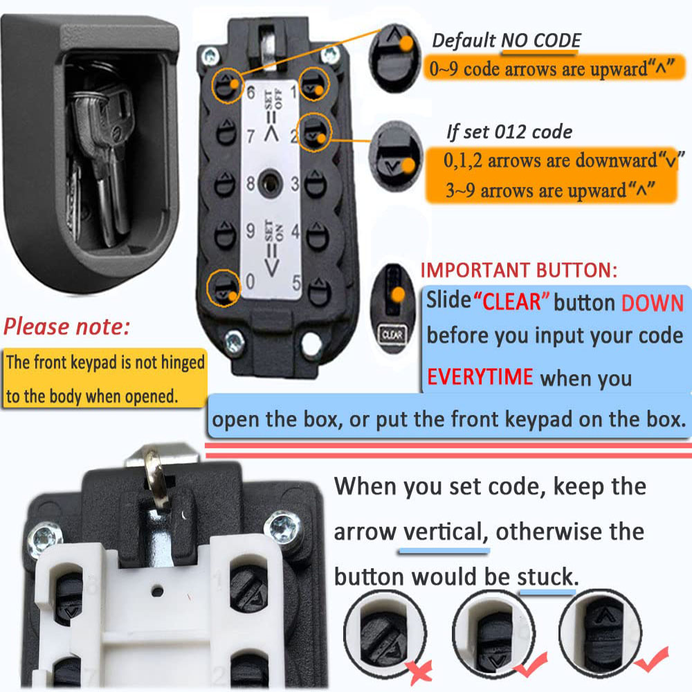Key Lock Box Wall Mounted Push - Lockbox Key Secure recensie en prijs