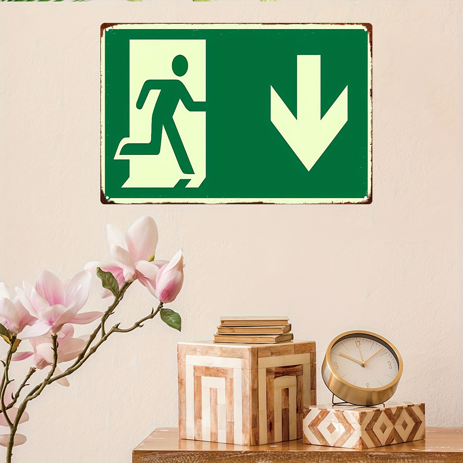 2D Vintage Metal Iron Sign | P - Emergency Exit Sign recensie en prijs