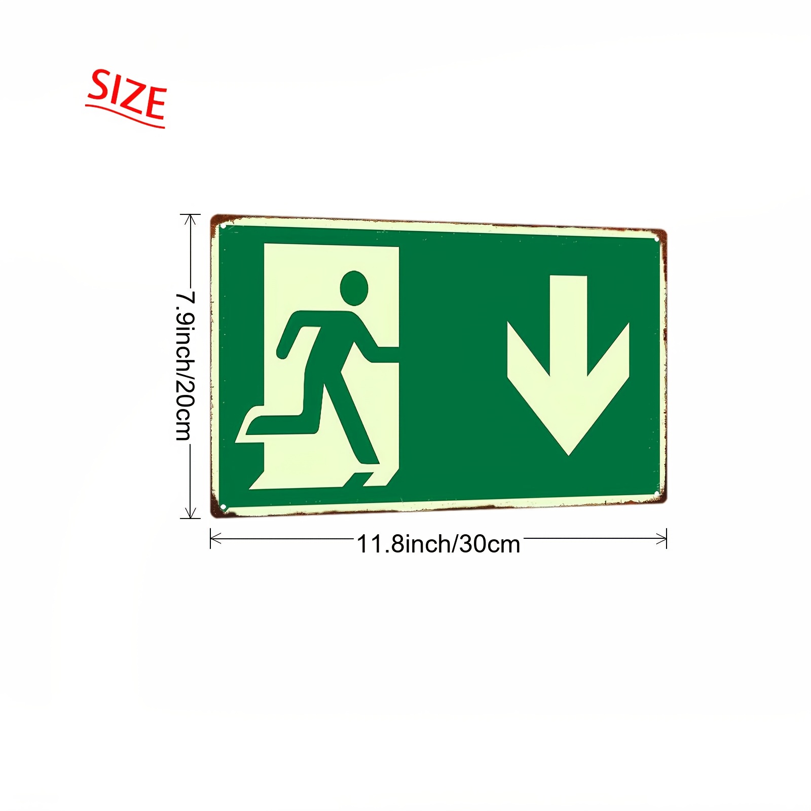 2D Vintage Metal Iron Sign | P - Emergency Exit Sign recensie en prijs