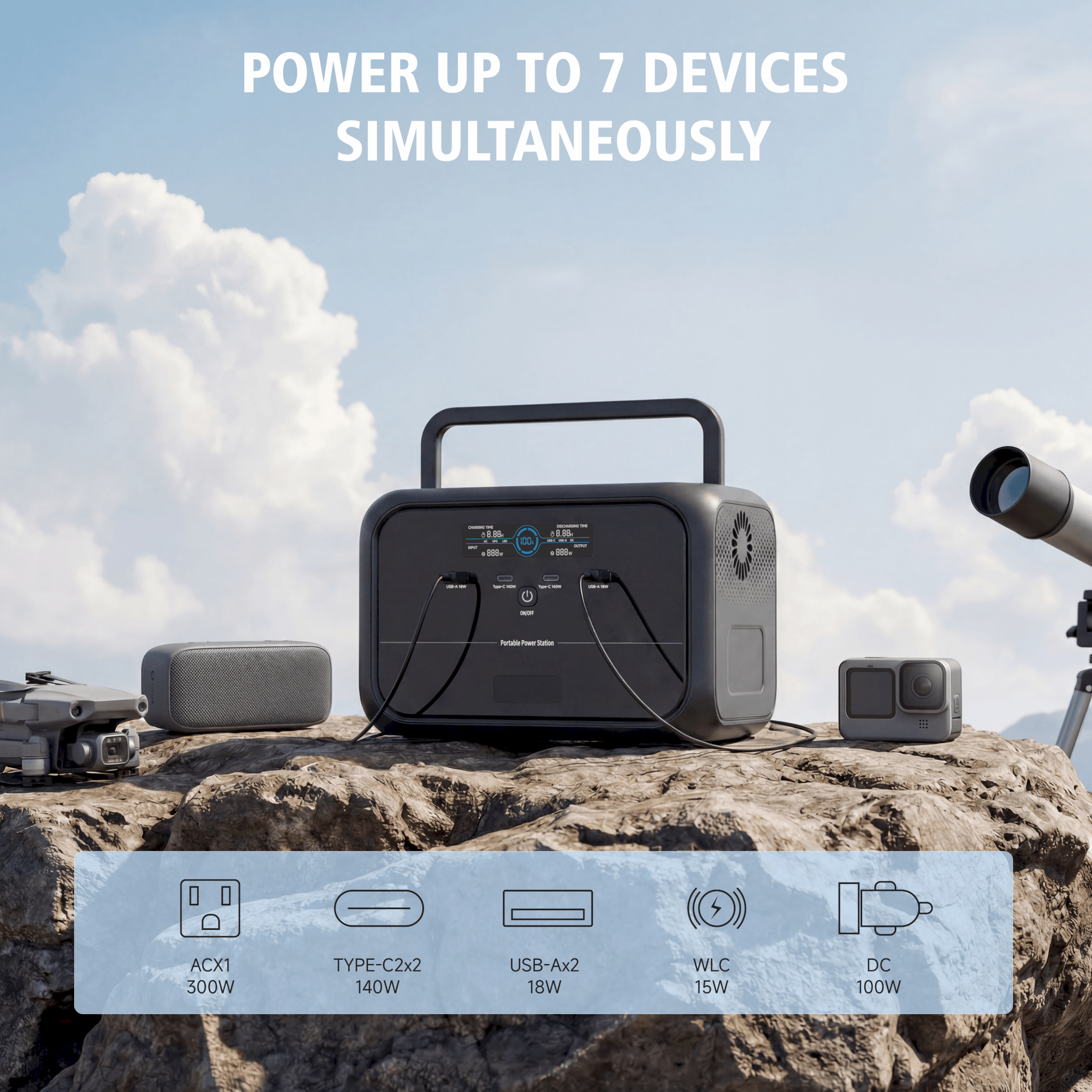 Uapow 288Wh 300W Portable Powe - Power Outage Light recensie en prijs