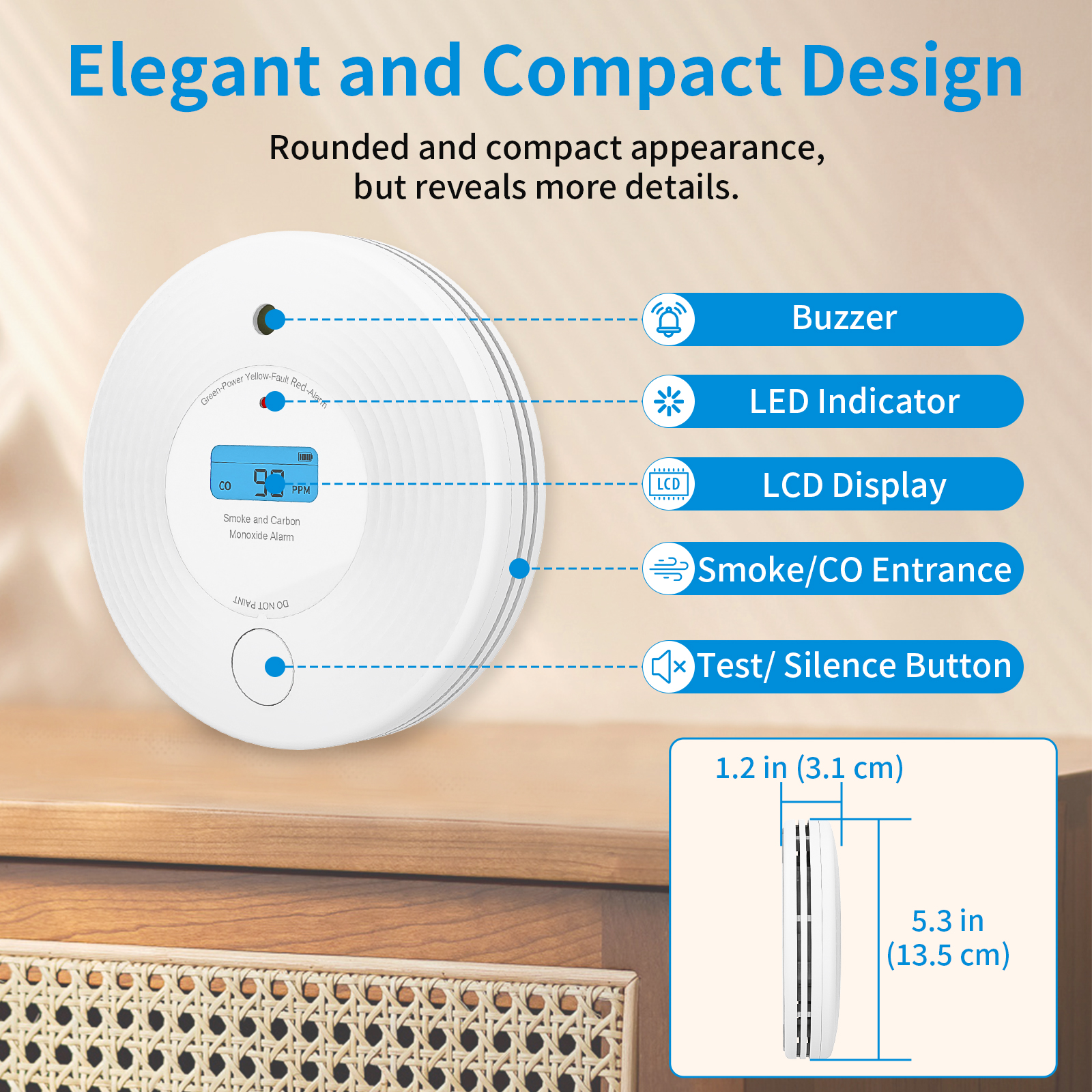 Combo Smoke Detector&Carbon Mo - Smoke Detector Interconnected recensie en prijs