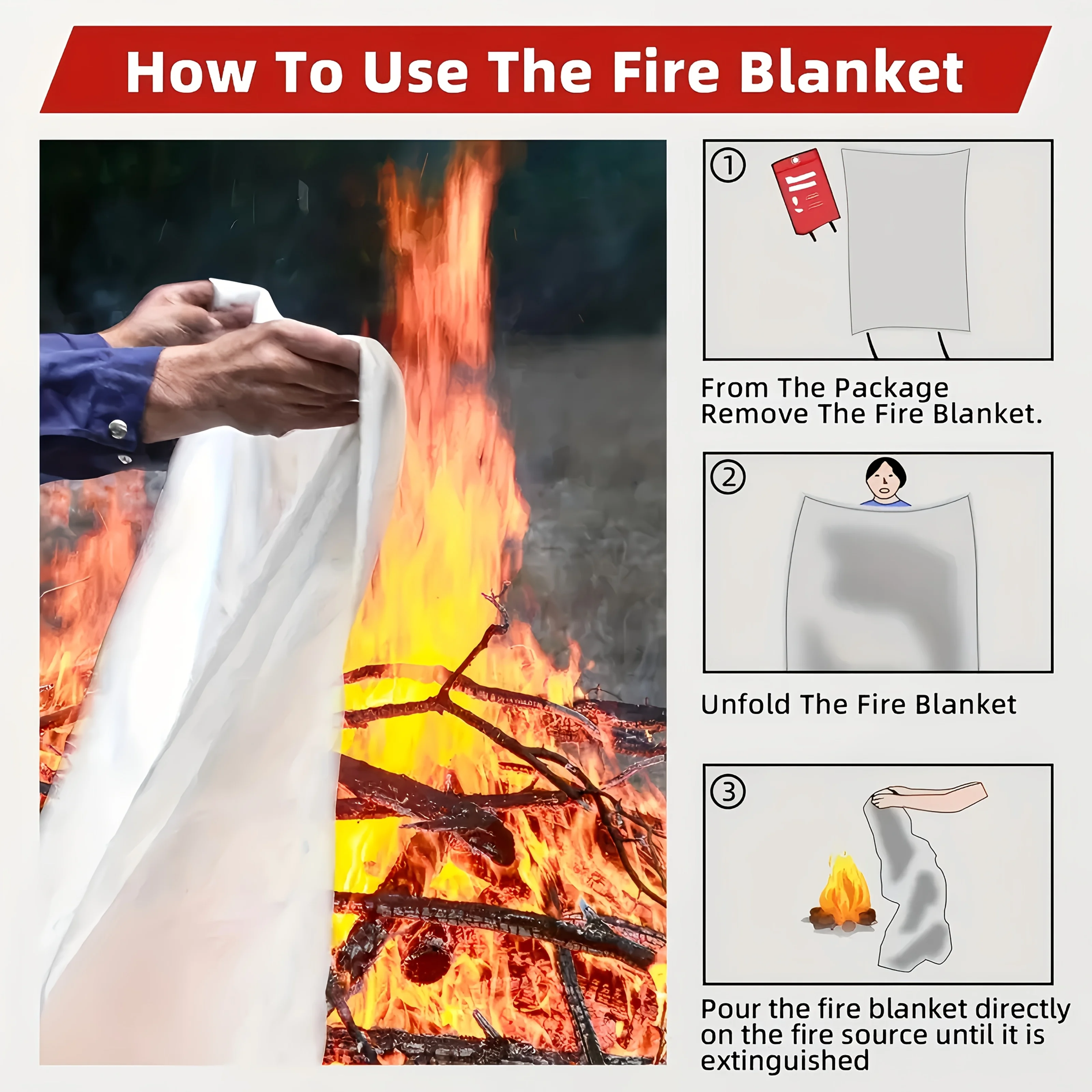 Fiberglass Fire Blanket Emerge - Fire Blanket Kitchen recensie en prijs
