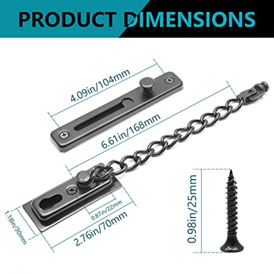 2 Pack Door Chain Lock with Sp - Security Chain Door recensie en prijs