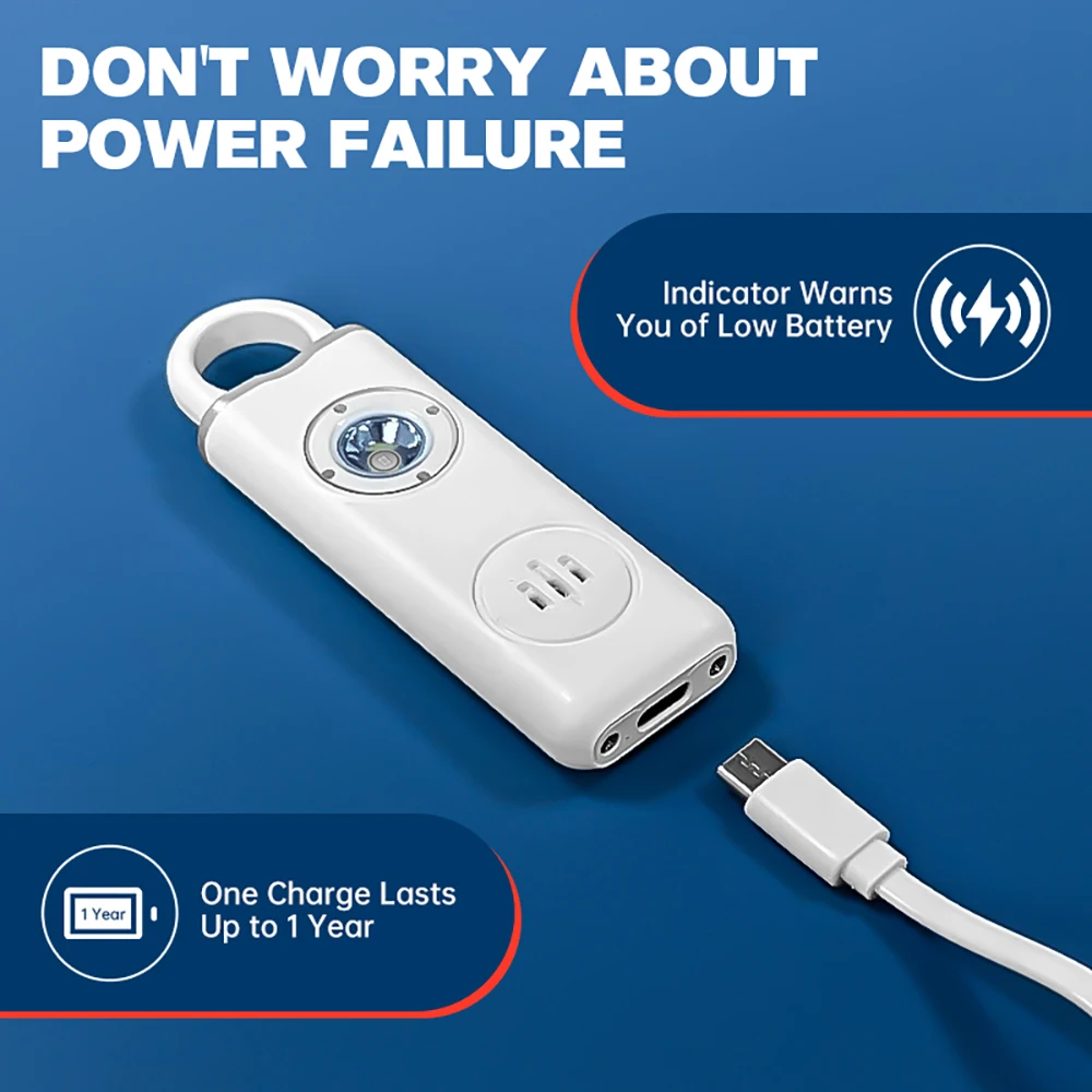 130dB Rechargeable Personal Al - Personal Alarm Keychain recensie en prijs