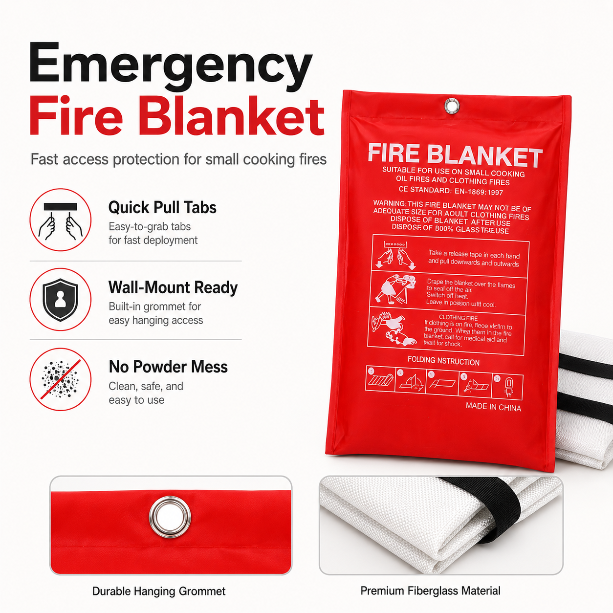 Emergency Fire Blanket For Hom - Fire Blanket Kitchen recensie en prijs