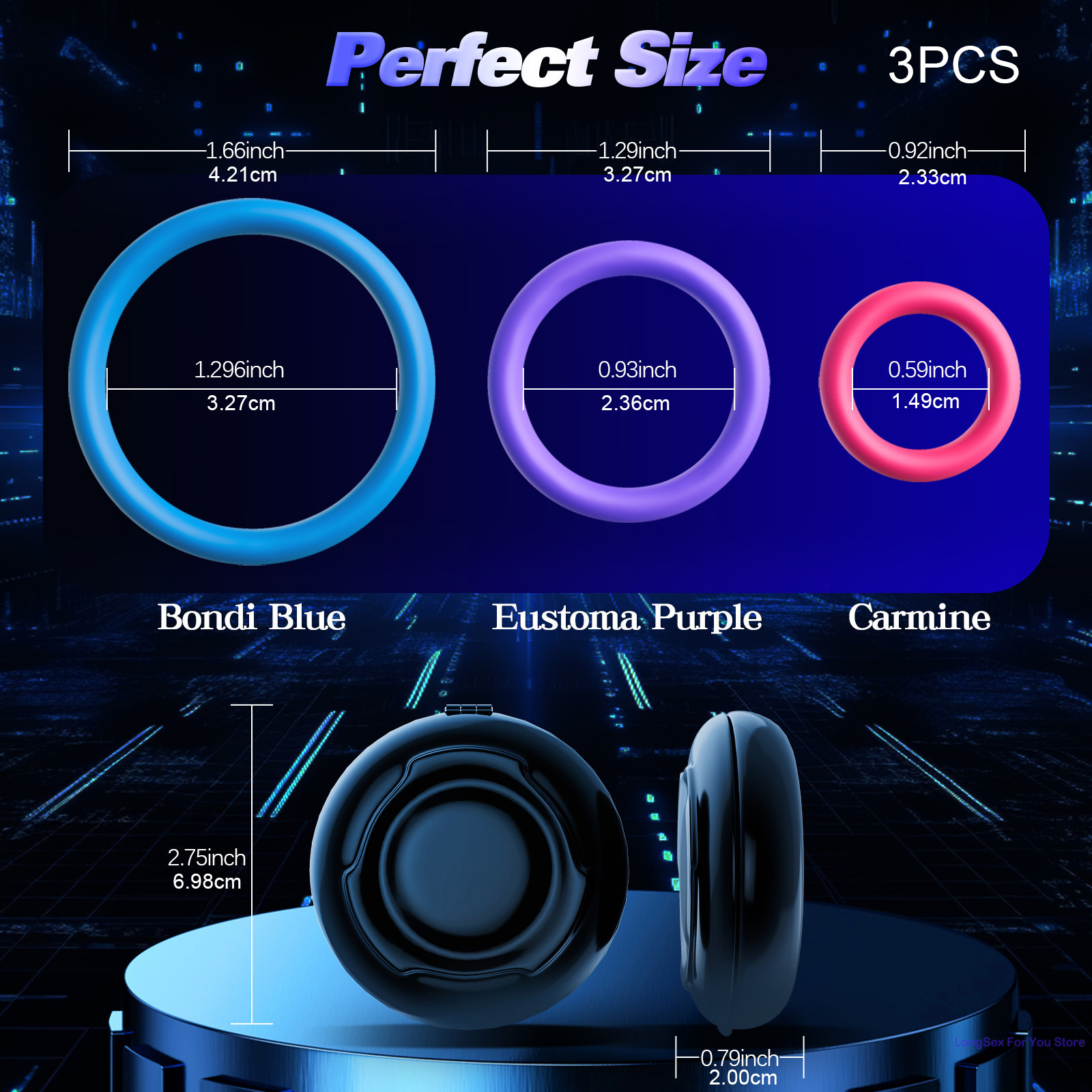 3pcs Silicone Cock Ring With P - Medicine Cabinet Lock recensie en prijs
